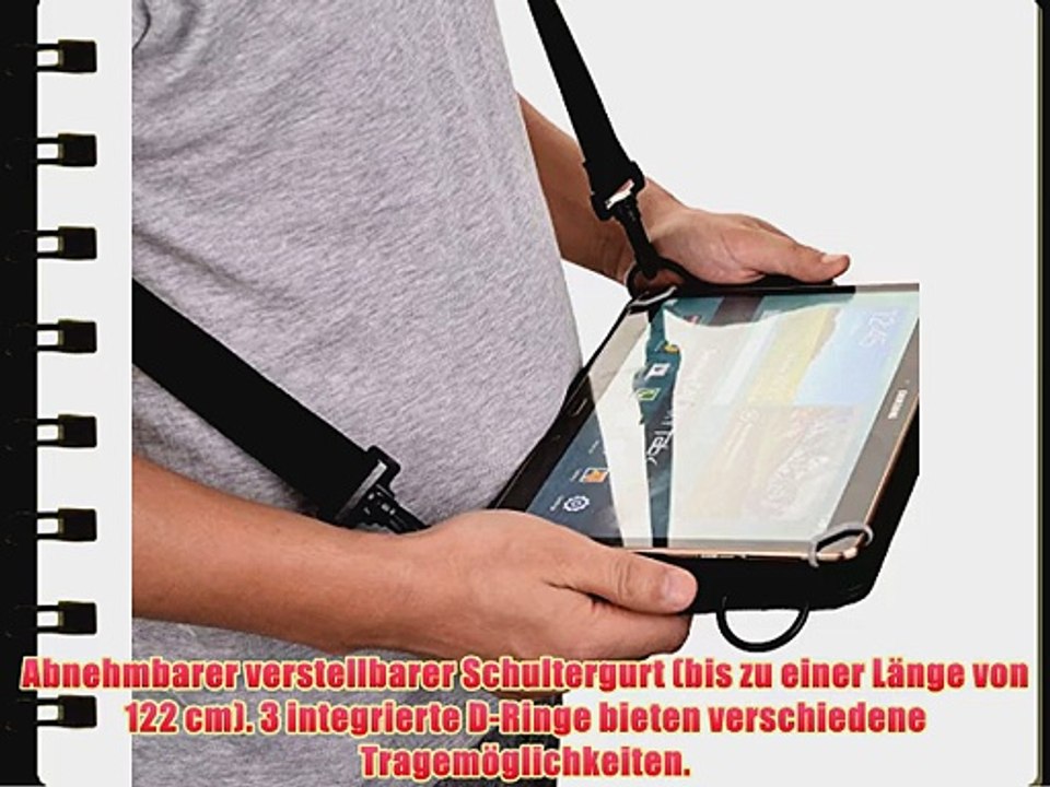 Cooper Cases(TM) Magic Carry Cube i6 Air 3G Tablet Folioh?lle mit Schultergurt in Schwarz (Hochwertige