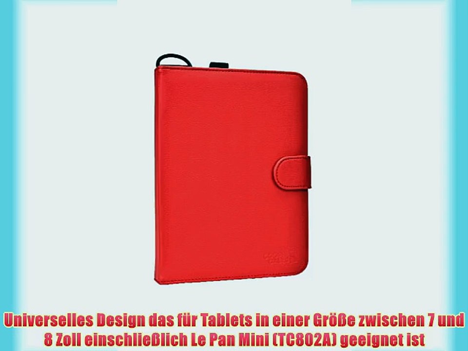 Cooper Cases(TM) Magic Carry Le Pan Mini (TC802A) Tablet Folioh?lle mit Schultergurt in Rot