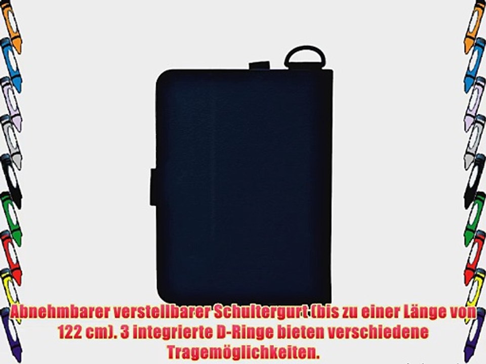 Cooper Cases(TM) Magic Carry Verizon Ellipsis 7 / 8 Tablet Folioh?lle mit Schultergurt in Blau