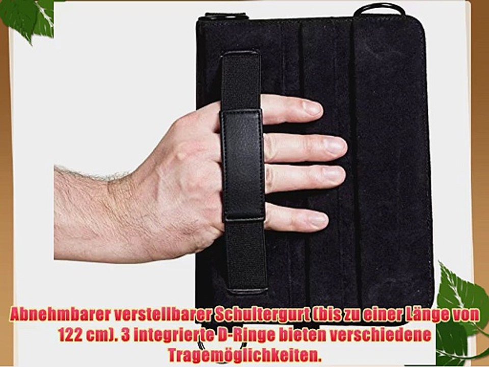 Cooper Cases(TM) Magic Carry Verizon Ellipsis 7 / 8 Tablet Folioh?lle mit Schultergurt in Schwarz