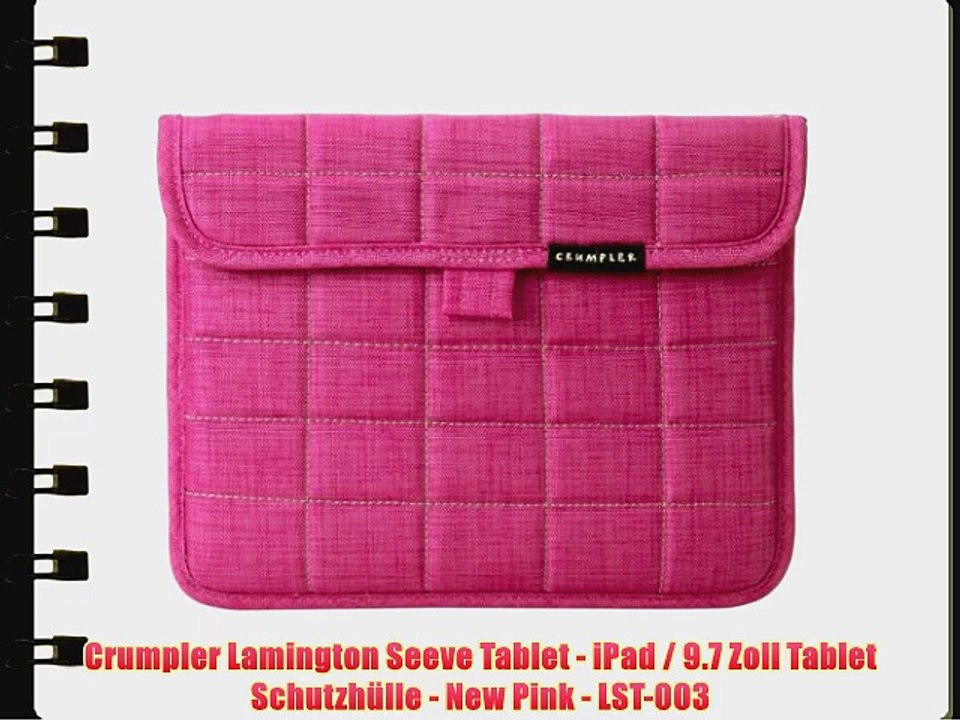 Crumpler Lamington Seeve Tablet - iPad / 9.7 Zoll Tablet Schutzh?lle - New Pink - LST-003
