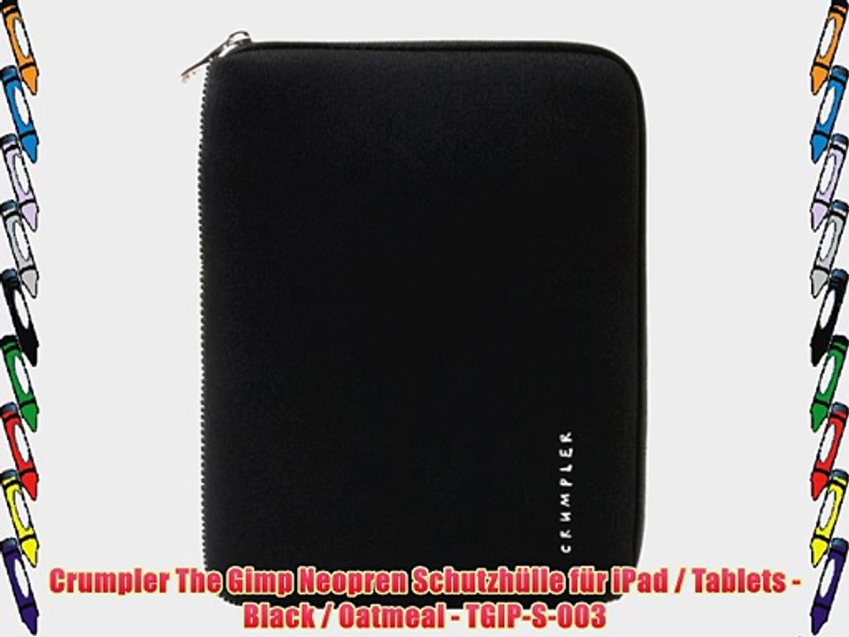 Crumpler The Gimp Neopren Schutzh?lle f?r iPad / Tablets - Black / Oatmeal - TGIP-S-003