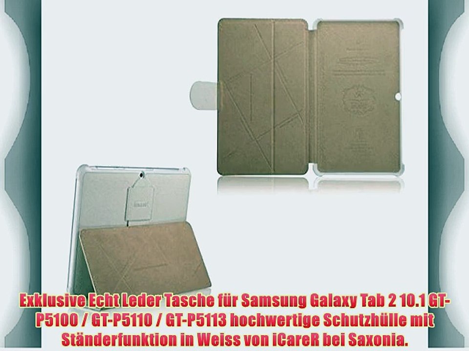 Exklusive Echt Leder Tasche f?r Samsung Galaxy Tab 2 10.1 GT-P5100 / GT-P5110 / GT-P5113 hochwertige