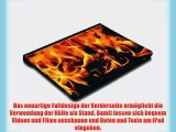 Feuer 10011 Flammen Schwarz iPad 4 3 2 Smart Back Case Leder Tasche Shutzh?lle H?lle - 360