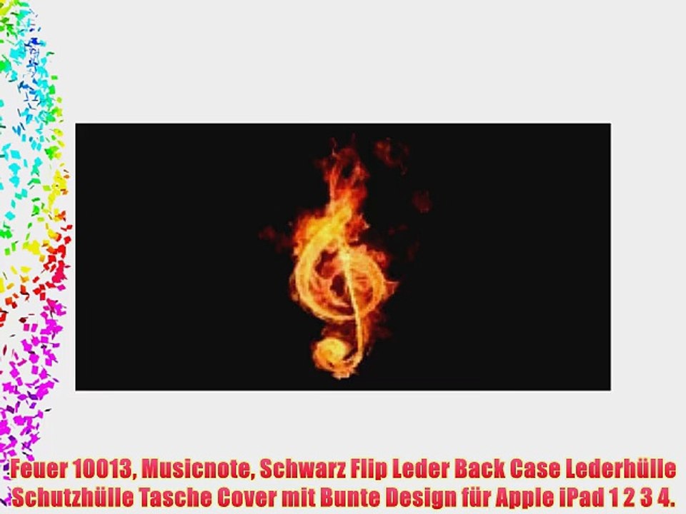 Feuer 10013 Musicnote Schwarz Flip Leder Back Case Lederh?lle Schutzh?lle Tasche Cover mit