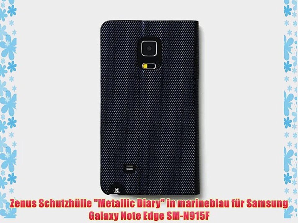 Zenus Schutzh?lle Metallic Diary in marineblau f?r Samsung Galaxy Note Edge SM-N915F