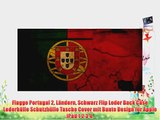 Flagge Portugal 2 L?ndern Schwarz Flip Leder Back Case Lederh?lle Schutzh?lle Tasche Cover