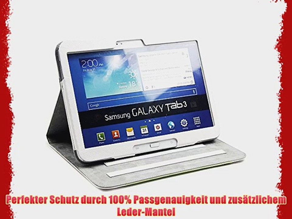 Edles noratio Samsung Galaxy Tab 3 10.1 - Smart Cover - Schutz H?lle im Football - Style -