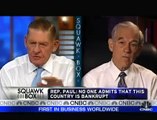 Ron Paul educates Joe Kernan,Becky Quick,Carlos Quintanilla (Squawk Box Fed Cheerleaders)