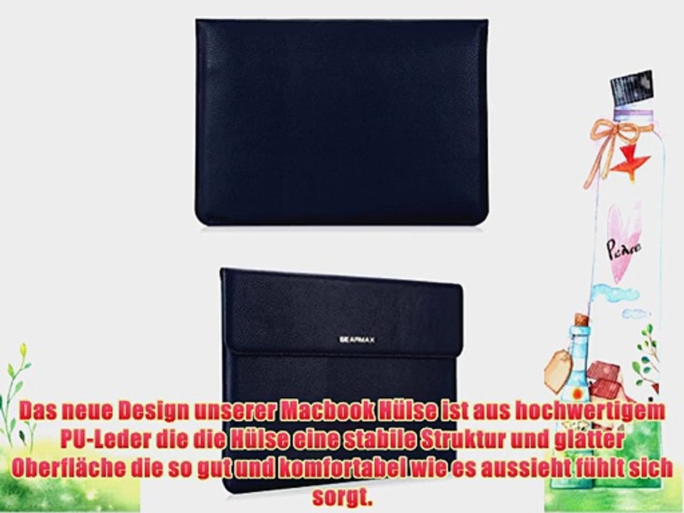 Gearmax? Ultrad?nnen Umschlag Litchi Emboss PU-Leder Laptop H?lle Sleeve Tasche for MacBook