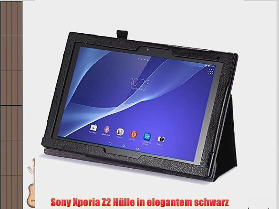 H?lle Tasche f?r Sony Xperia Z2 10.1 Tablet Schutzfolie Schutz Case Pen Schwarz