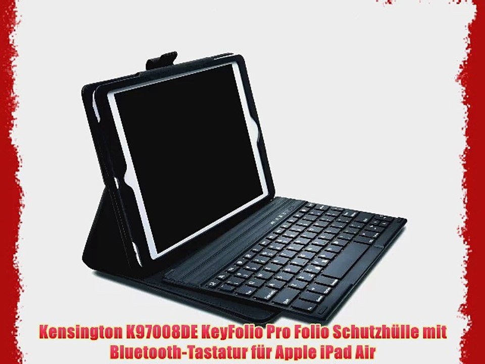 Kensington K97008DE KeyFolio Pro Folio Schutzh?lle mit Bluetooth-Tastatur f?r Apple iPad Air