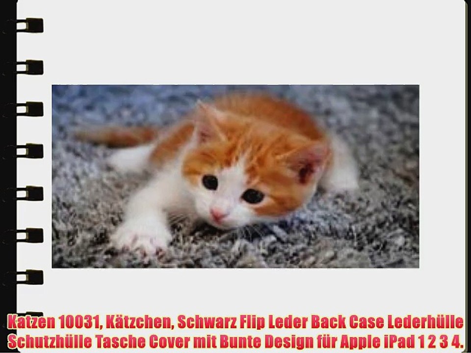 Katzen 10031 K?tzchen Schwarz Flip Leder Back Case Lederh?lle Schutzh?lle Tasche Cover mit