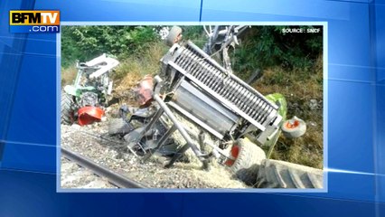 Deux blessés dans la collision entre un tracteur et un TGV en Bretagne