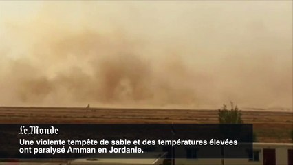 Download Video: Une tempête de sable paralyse la Jordanie