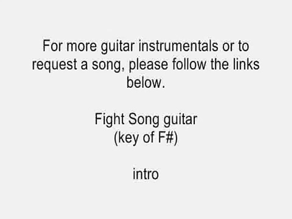 Fight Song by Rachel Platten acoustic guitar instrumental cover with lyrics karaoke backing track