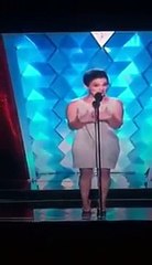 Emma Stone receiving an MTV Trailblazer Award