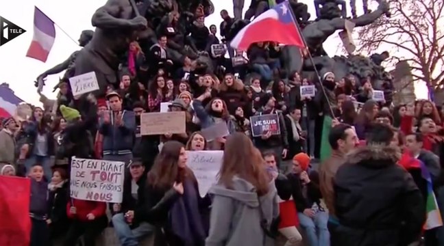 Cinq images fortes des rassemblements en France contre les attentats de Charlie Hebdo