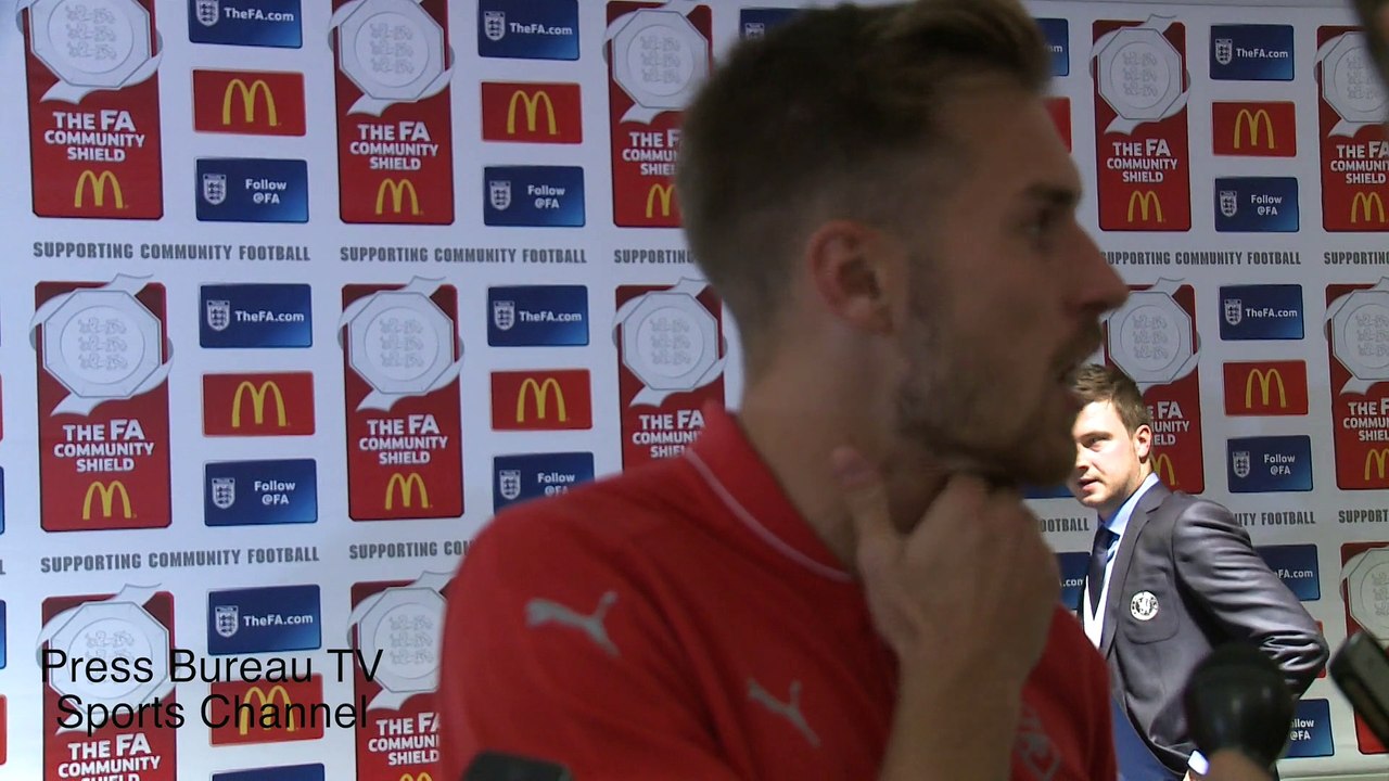 Aaron Ramsey reaction Arsenal vs Chelsea community shield