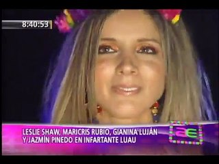 Kenita Larraín, Leslie Shaw y Gianina Luján desfilaron en candente Luau