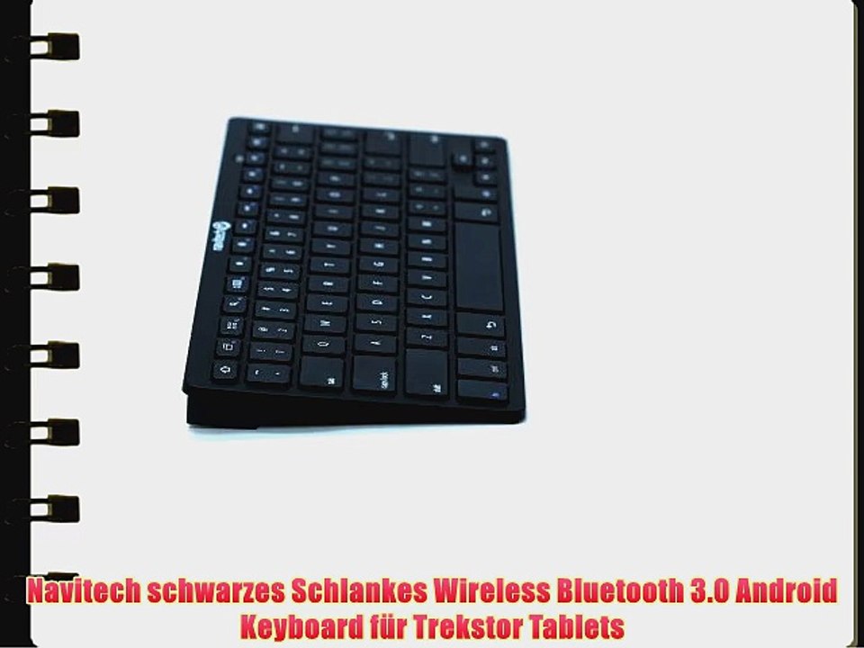 Navitech schwarzes Schlankes Wireless Bluetooth 3.0 Android Keyboard f?r Trekstor Tablets