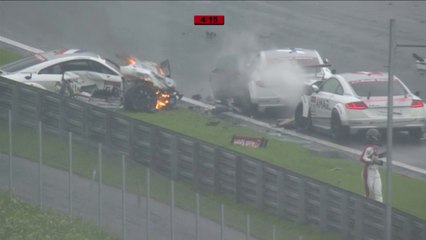Audi TT Cup 2015 Massive crash start  Red Bull Ring race 2