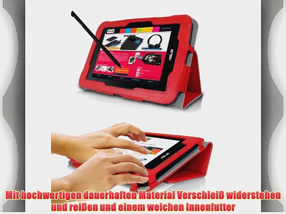 ORZLY? - ASUS VIVO TAB NOTE-8 Tablet Case / Schutzh?lle mit integrierter Standfunktion in ROT
