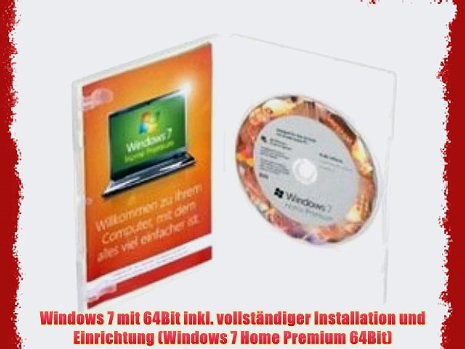 Windows 7 mit 64Bit inkl. vollst?ndiger Installation und Einrichtung (Windows 7 Home Premium