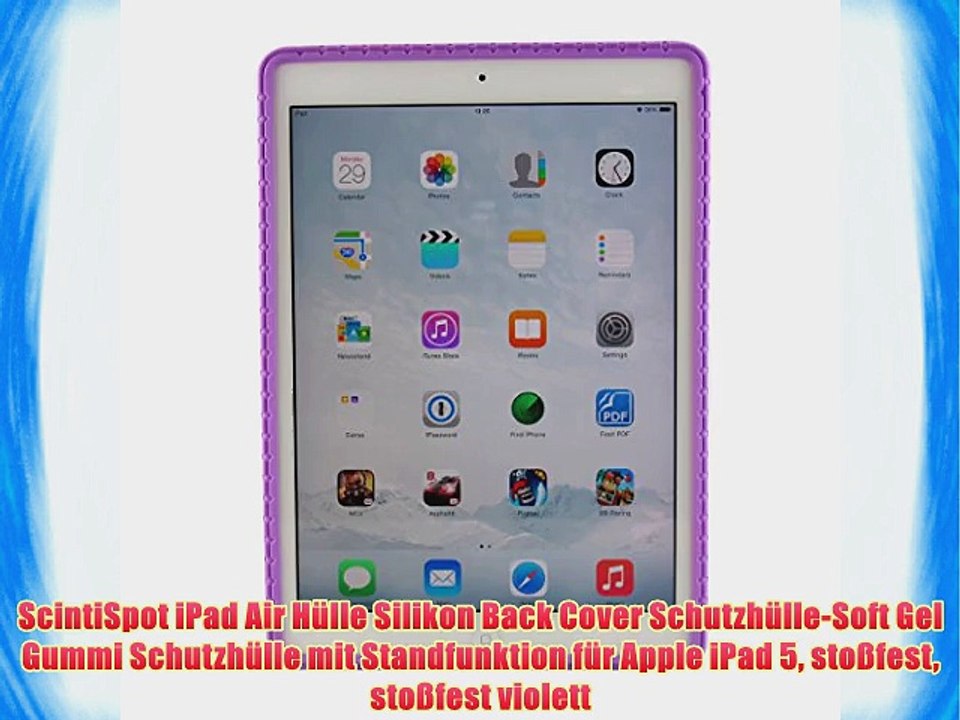 ScintiSpot iPad Air H?lle Silikon Back Cover Schutzh?lle-Soft Gel Gummi Schutzh?lle mit Standfunktion