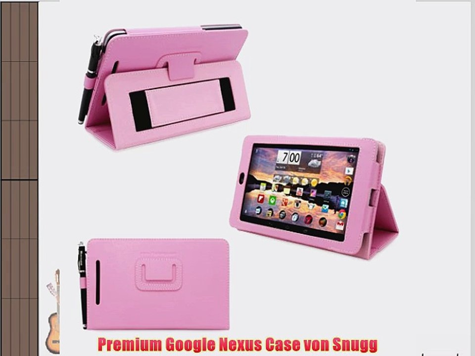 Snugg Nexus 7 H?lle (Pink) - Smart Case mit lebenslanger Garantie   Standfunktion f?r Google