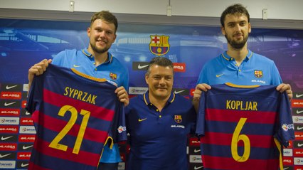 El FC Barcelona Lassa presenta a Kamil Syprzak y Marko Kopljar