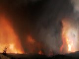 Flames Rage Across Woodland during Deadly California wildfires