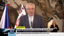 Miloš Zeman: Hradní stráž je kdykoliv připravena účastnit se akcí na pomoc postiženým povodněmi