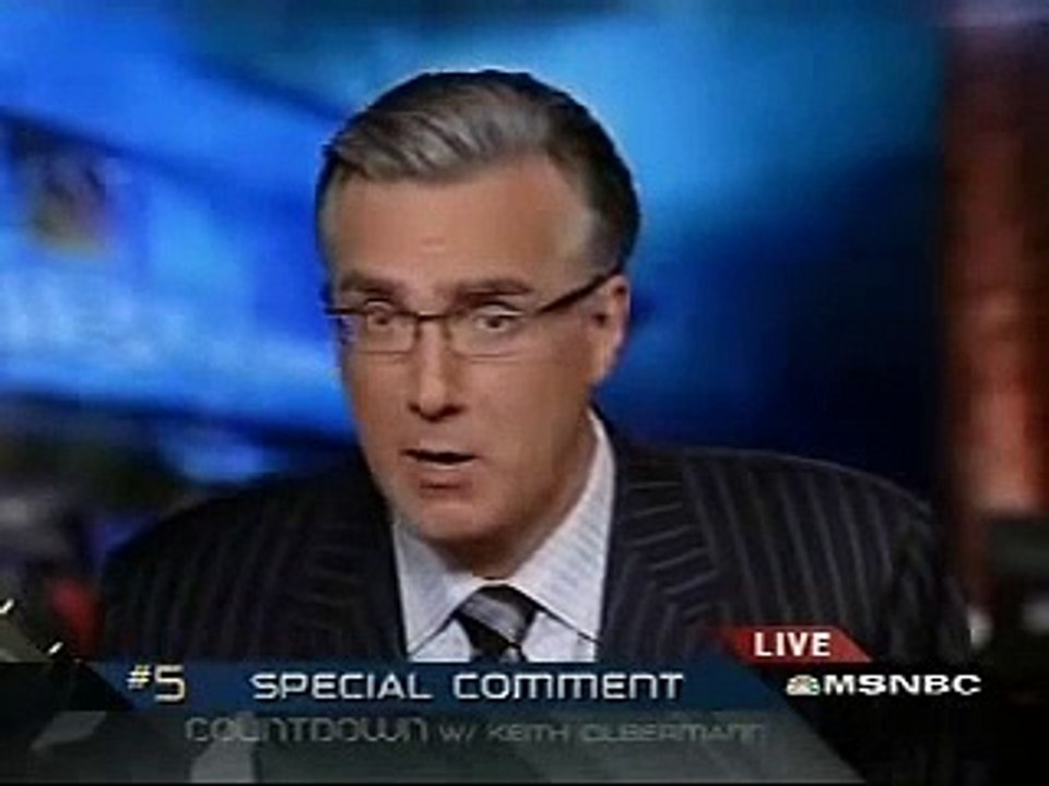 Keith Olbermann to Bush: "Have you no sense of decency?"