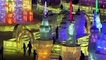 Harbin Ice and Snow Festival in China and the migrant workers behind the scenes