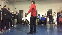 Physics-defying pop and lock dance battle