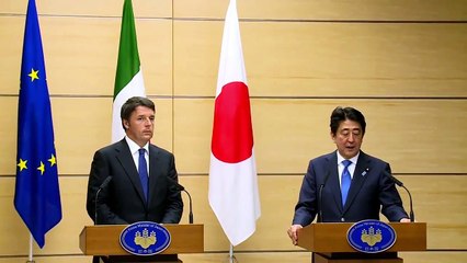Giappone - Tokyo, conferenza stampa Renzi-Abe (03.08.15)