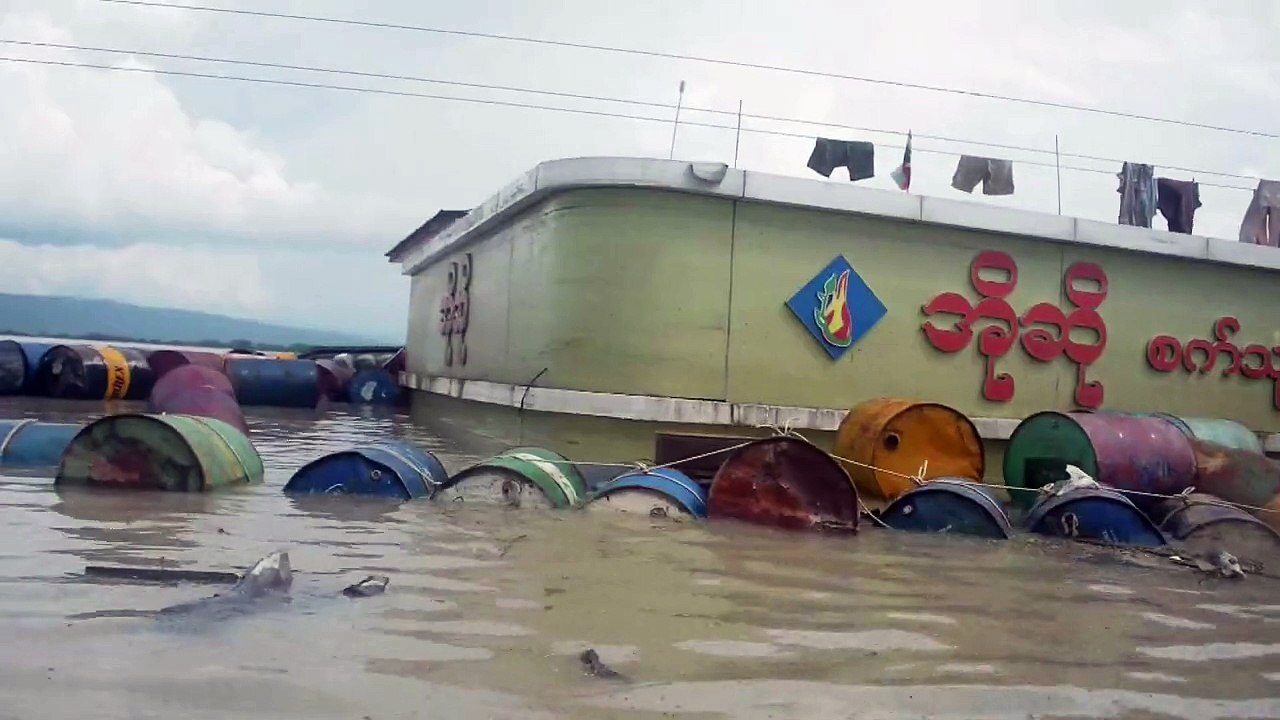 Dramatische Lage nach Überschwemmungen in Myanmar