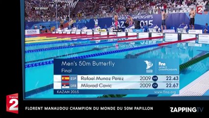 Revivez la victoire de Florent Manaudou au 50m Papillon aux Mondiaux de natation