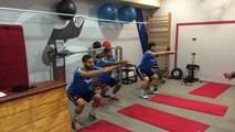 Las nuevas incorporaciones del Barça de hockey patines ya trabajan en el gimnasio