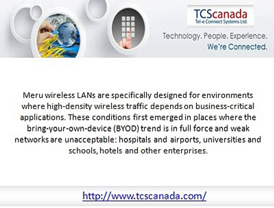Meru Networks high-performance, scalable wireless LAN Solution - TCS Canada