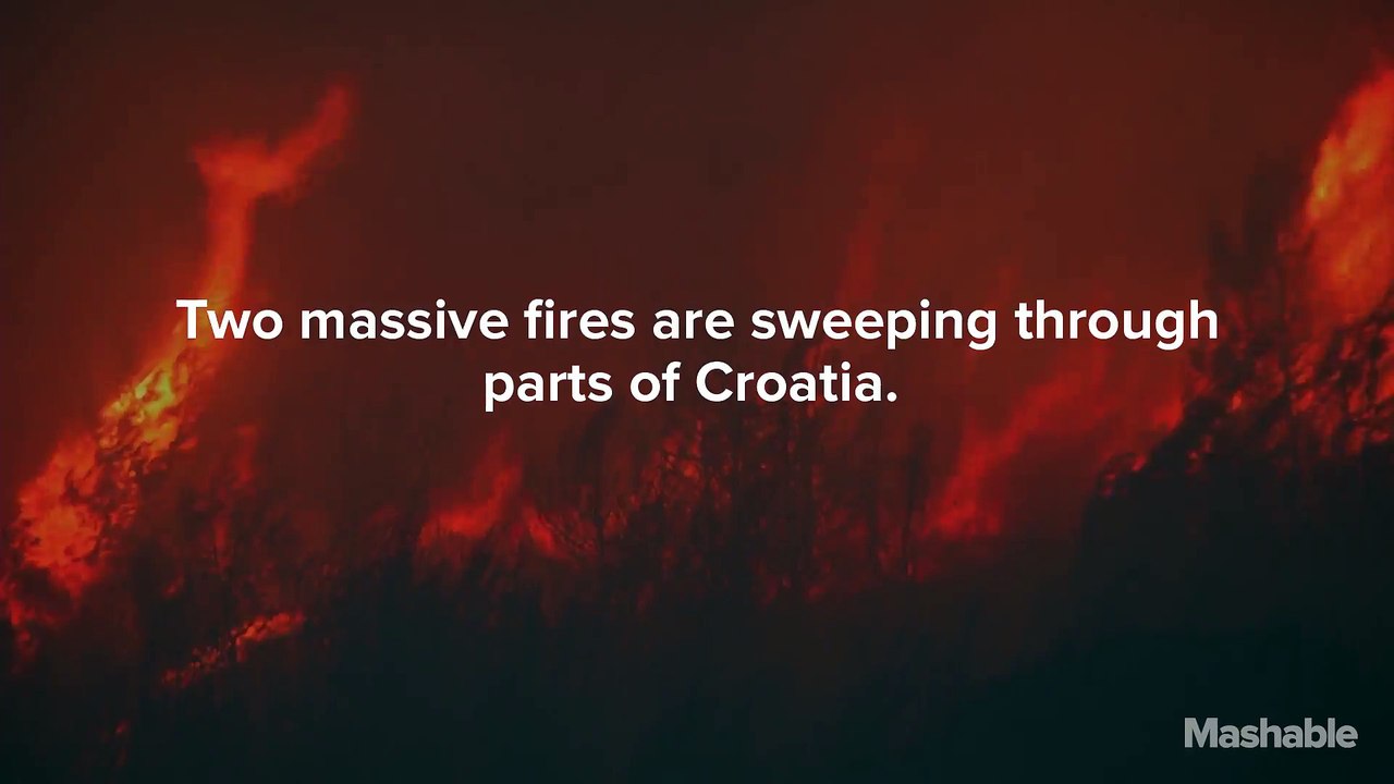 Wildfires sweep across Croatia