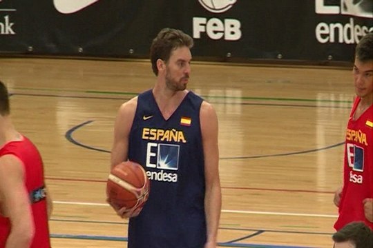 La selección española prepara Eurobasket con Gasol
