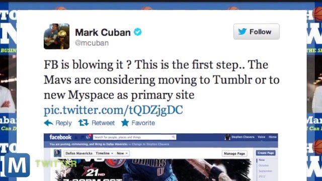 Mark Cuban Fed Up With Facebook Brands, Willing to Move Mavericks’ Page to Myspace
