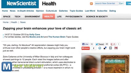 Study: Zap of Electricity to Brain Increases Appreciation of Classic Art
