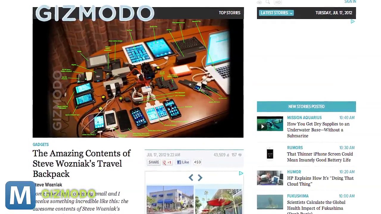 Steve Wozniak Carries All of This in His Backpack