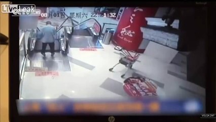 chine - il perd un pied après avoir été happé par un escalator