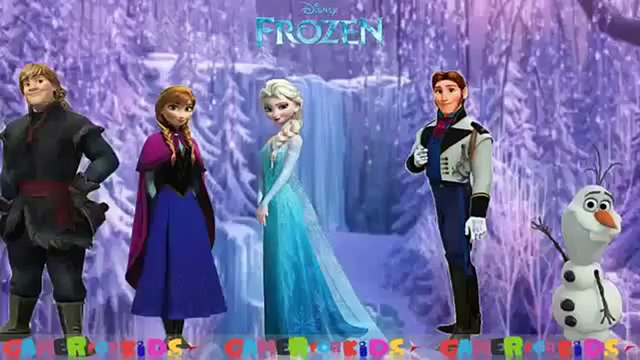 Frozen Finger Family Disney Anna Cartoon Elsa Kids Princess Let it Go Nursery Rhyme Song