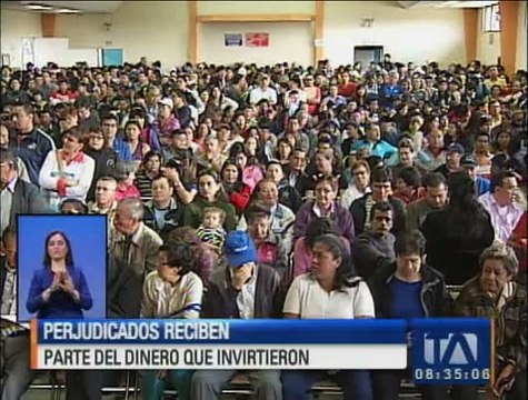 Perjudicados por Unión Constructora recibieron parte del dinero que invirtieron