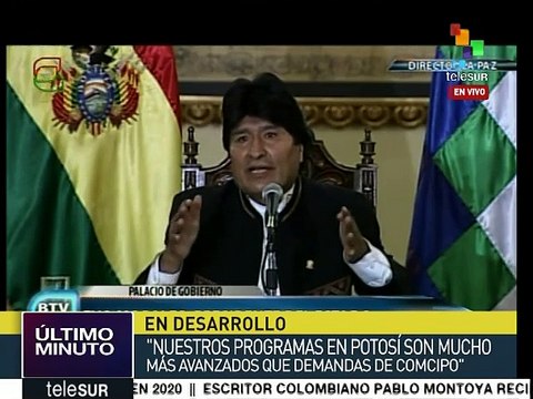 Evo Morales: La derecha fue derrotada en el Potosí, seguirá diálogo